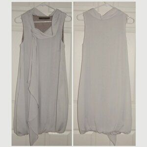 NWOT Zara Basic Dress with Side Pockets, Light Gray, Women Size S